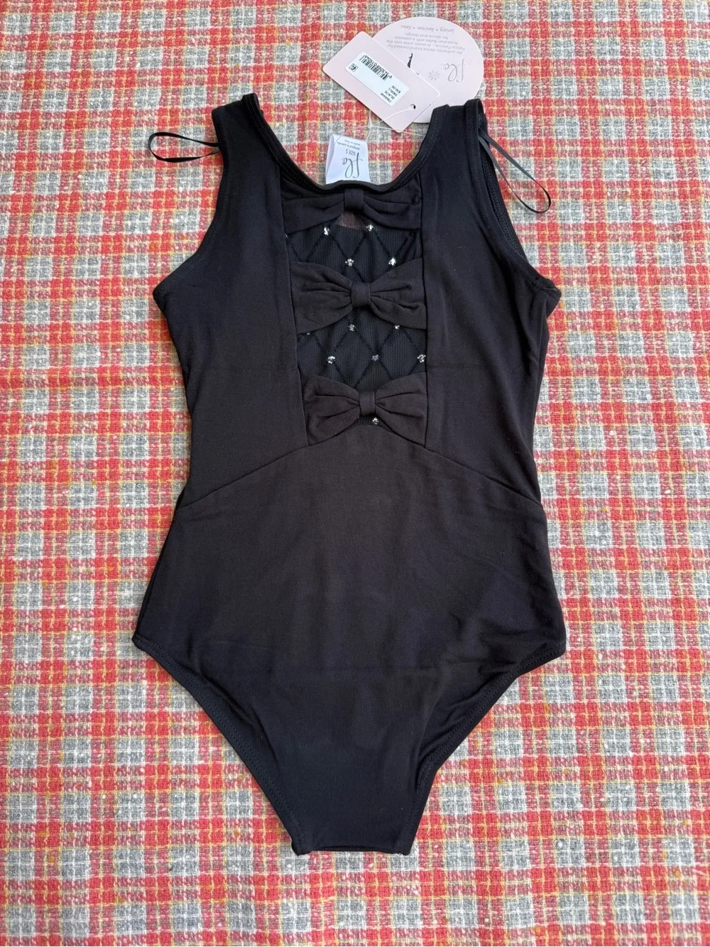 Flo Dancewear leotard created by Felicia Palanca, Australian Ballet Bow & Mesh